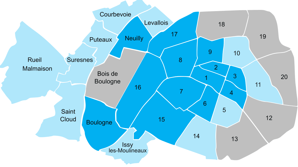 Chart showing corporate real estate demand intensity in Île-de-France region